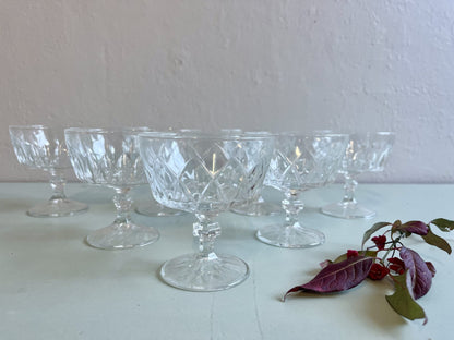 Coupes à champagne ciselées - lot de 7