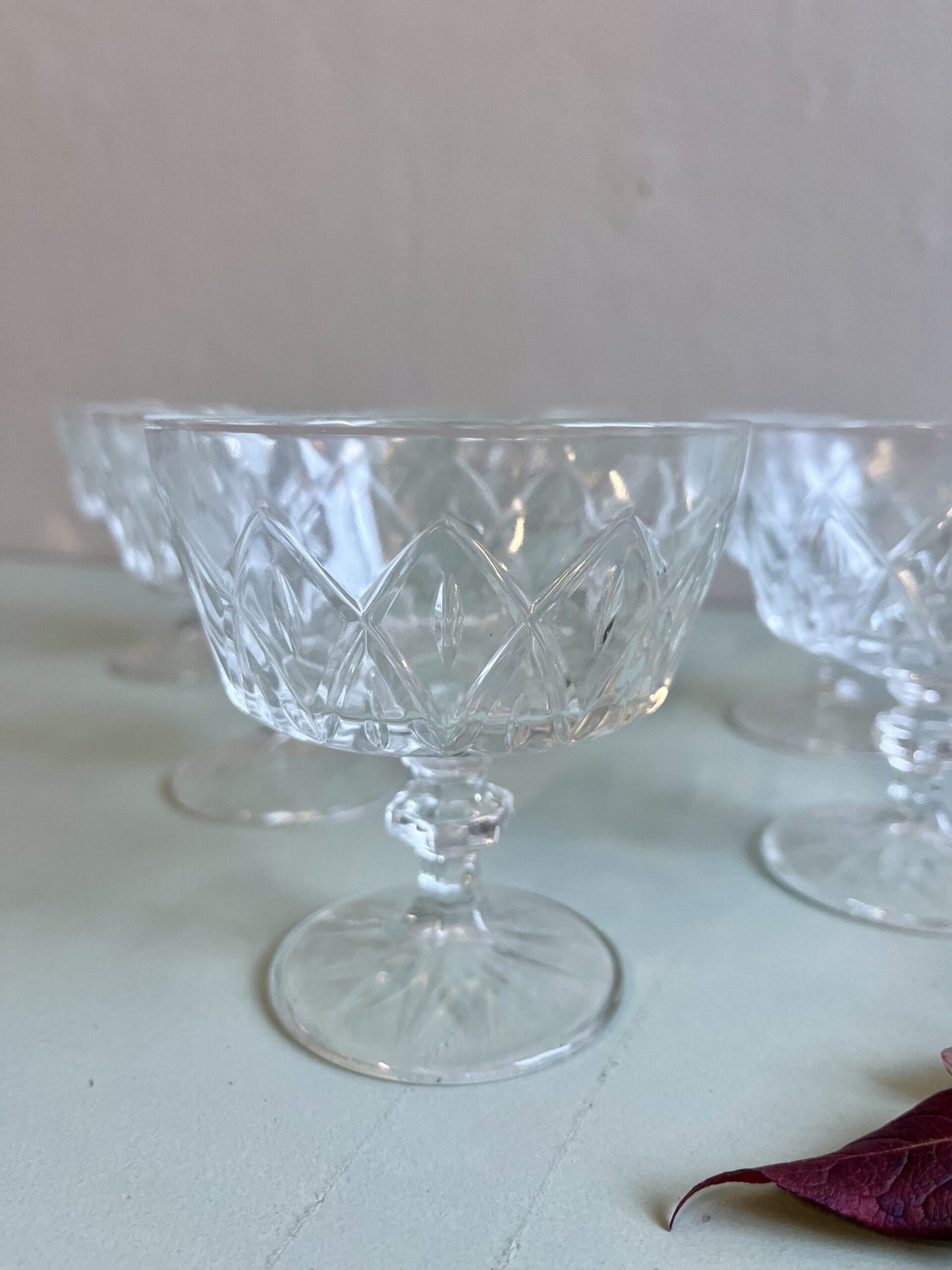 Coupes à champagne ciselées - lot de 7