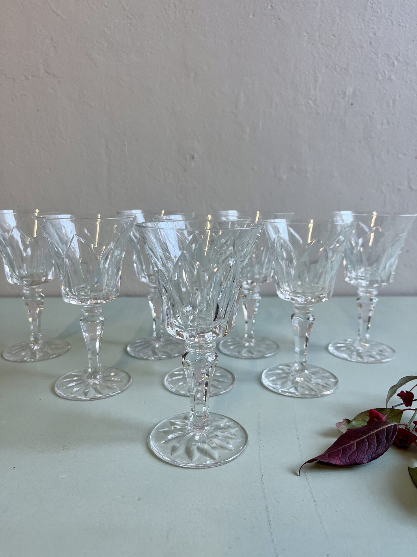 Verres à pied ciselés - lot de 8