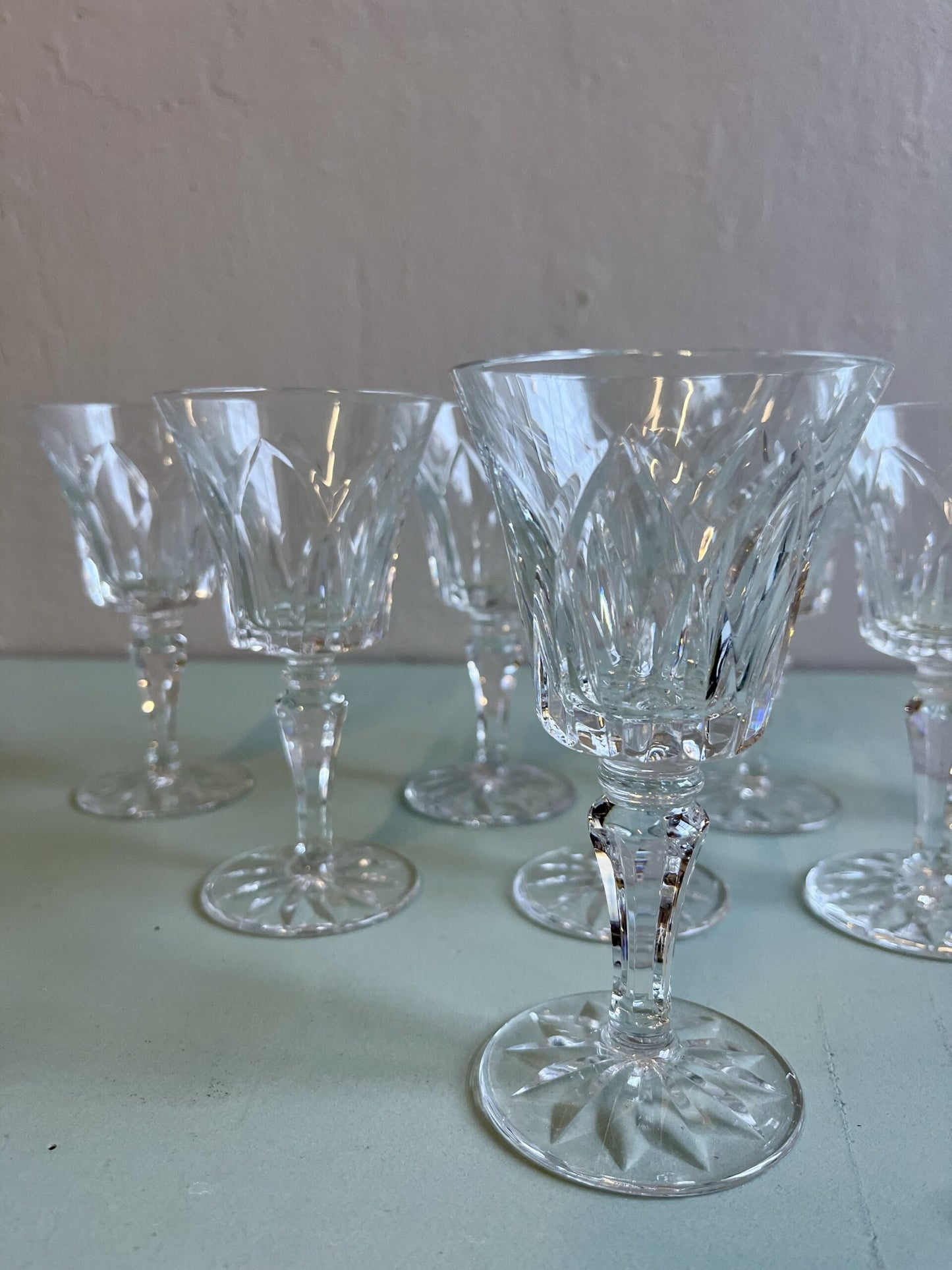 Verres à pied ciselés - lot de 8