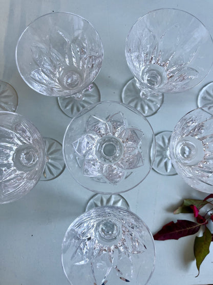 Verres à pied ciselés - lot de 8