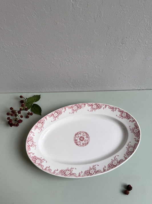 Plat ovale Sarreguemines modèle Lerida