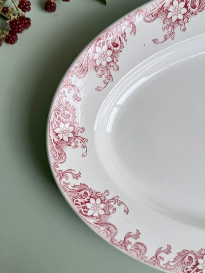 Plat ovale Sarreguemines modèle Lerida