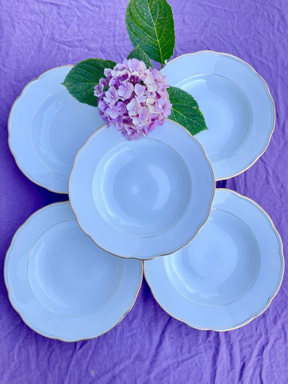 6 assiettes semi-creuses