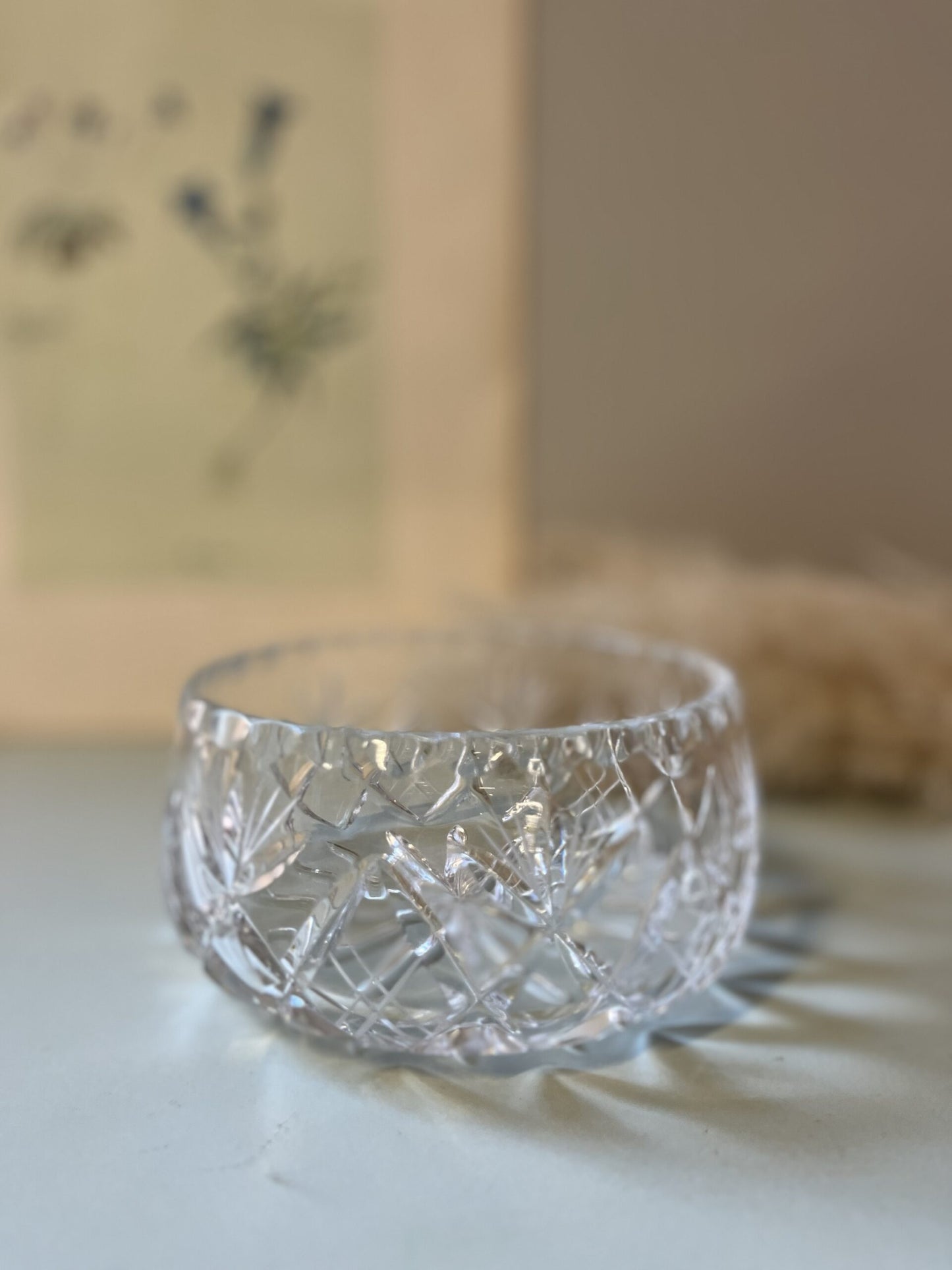 Coupelle en verre ciselé