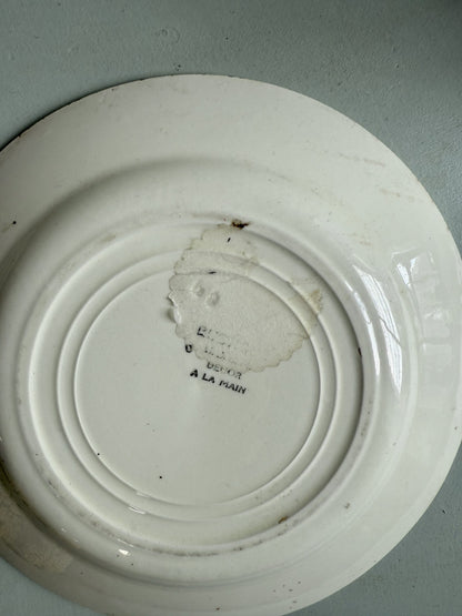 2 assiettes à dessert modèle Rustique - Creil et Montereau