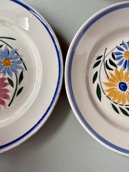 2 assiettes à dessert modèle Rustique - Creil et Montereau