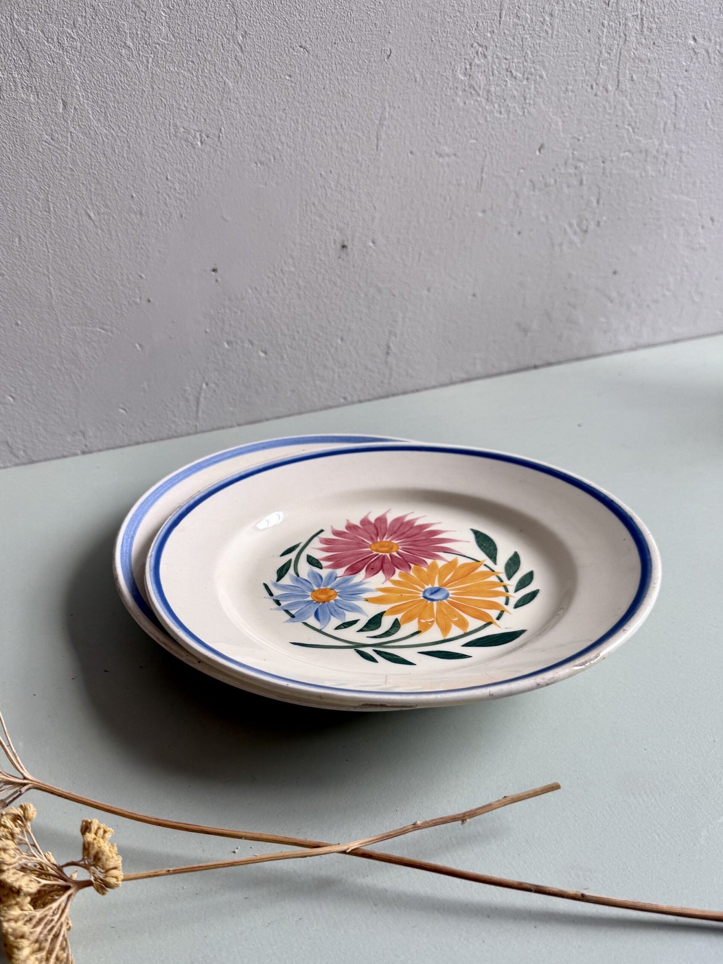 2 assiettes à dessert modèle Rustique - Creil et Montereau