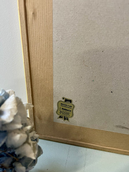 Gravure paysage au printemps