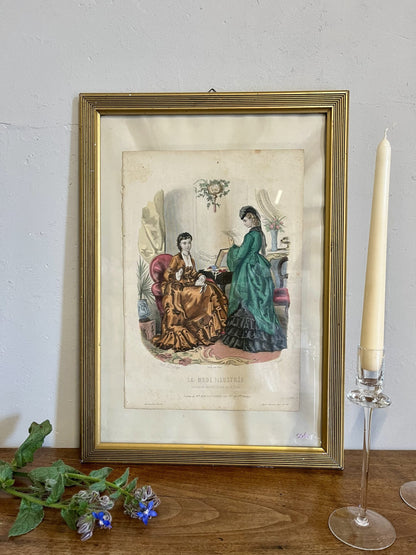 Gravure couleur “La Mode Illustrée”