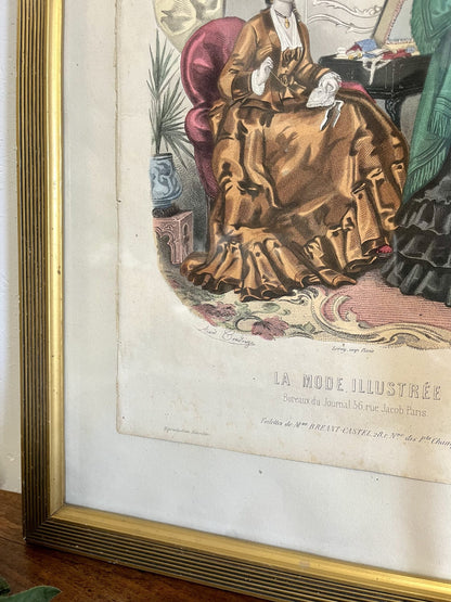 Gravure couleur “La Mode Illustrée”