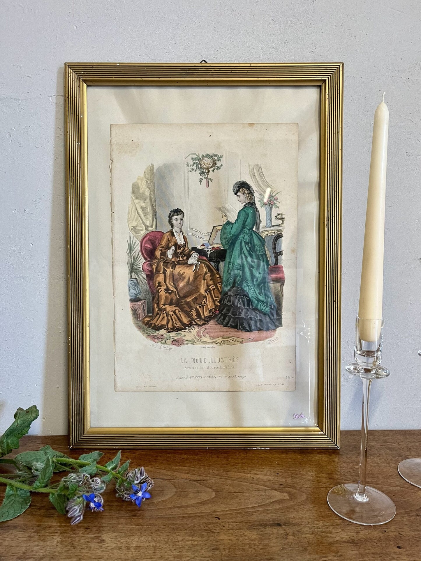 Gravure couleur “La Mode Illustrée”