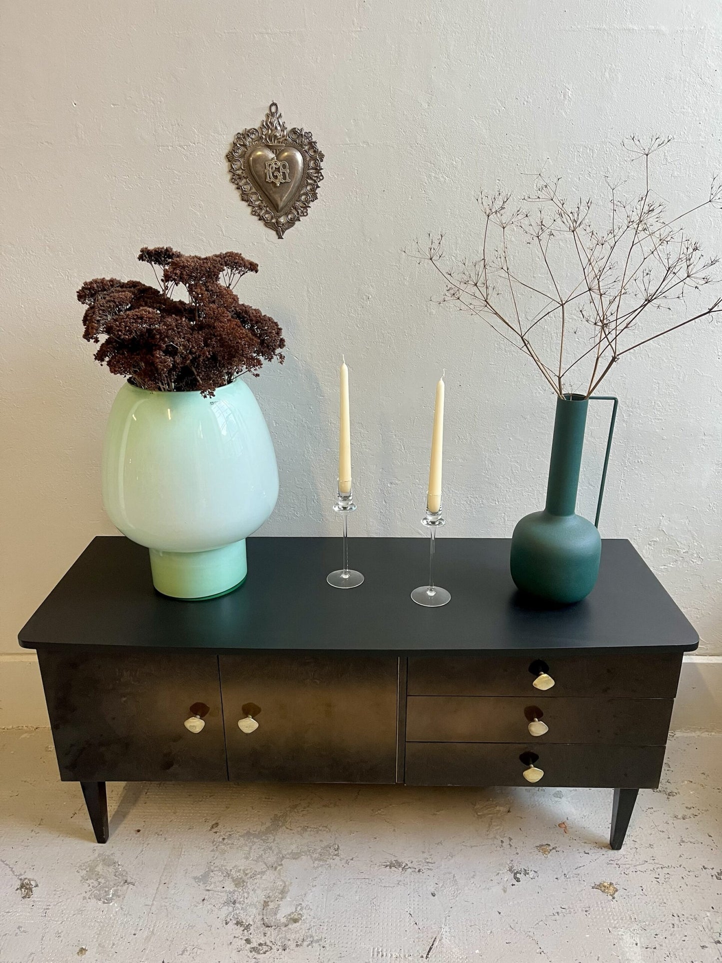 Buffet laqué plateau noir