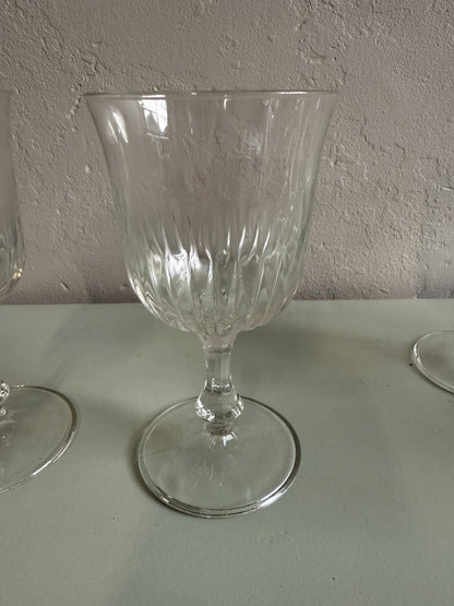 Verres à pied en verre ciselé - lot de 6
