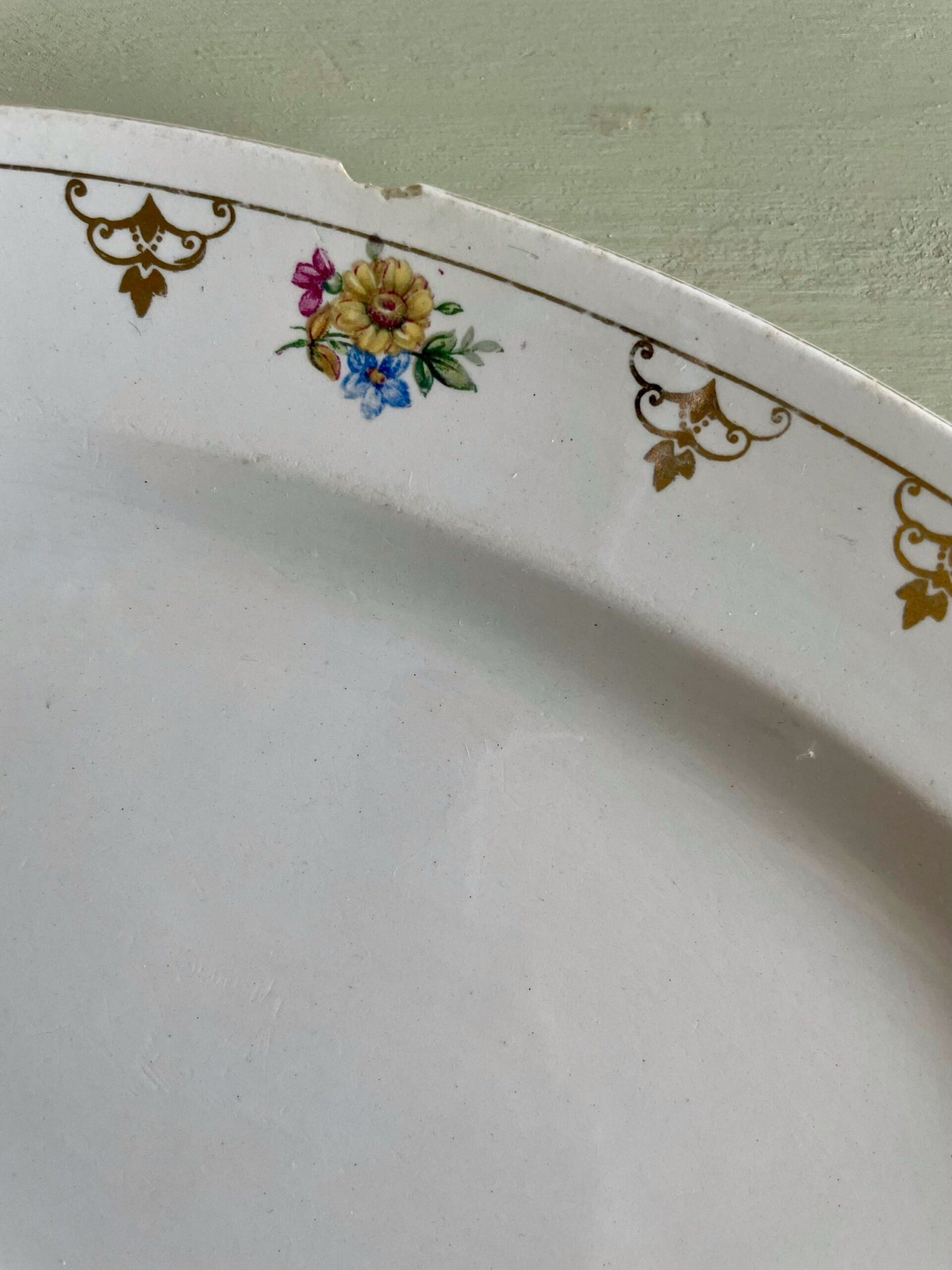 Plat ovale Sarreguemines - décor floral