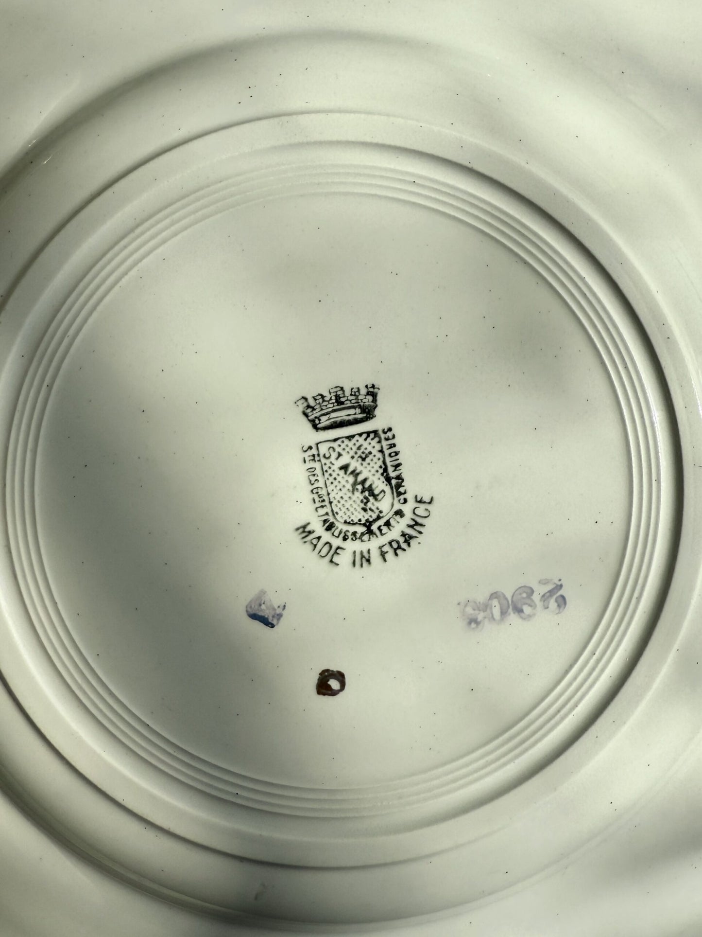 3 assiettes semi-creuses Saint-Amand