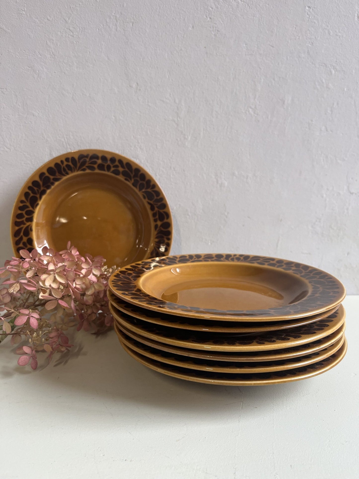 Assiettes creuses Annaburg Sintolan jaunes - lot de 8