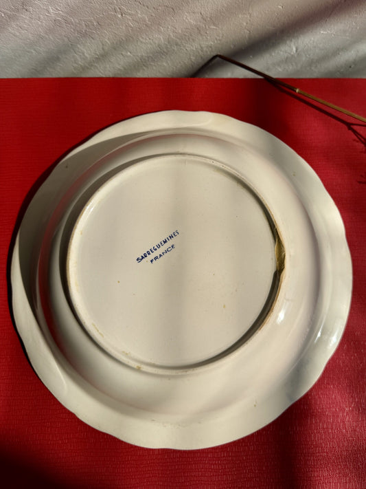 Saladier Sarreguemines bleu et blanc