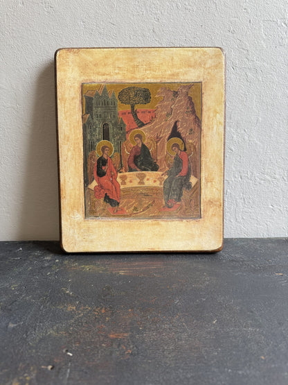 Petit tableau religieux en bois