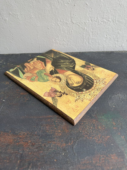 Tableau religieux Vierge Marie et saints