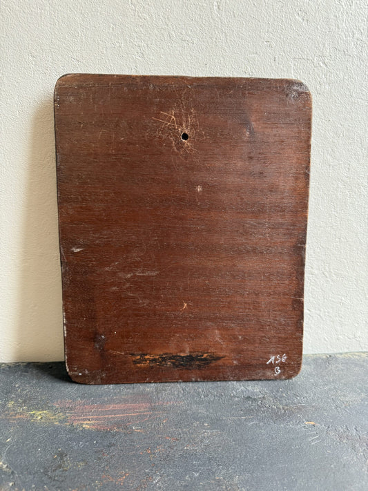 Tableau religieux en bois avec Vierge et Saints