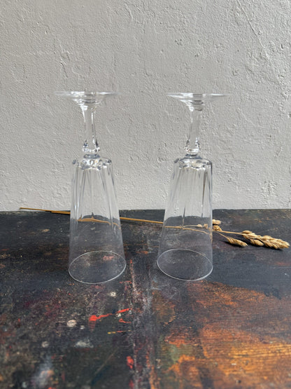 2 flûtes à champagne en cristal