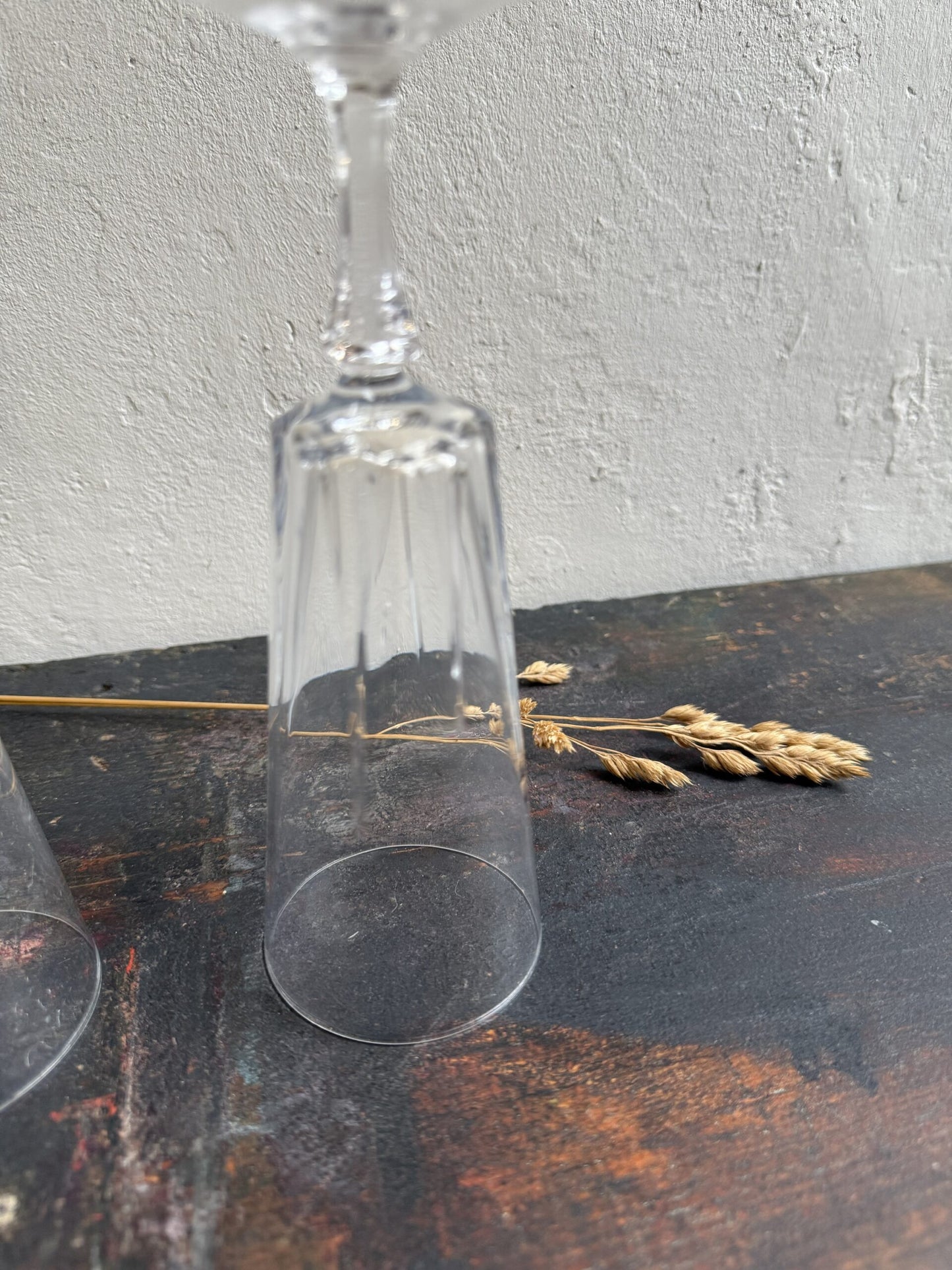 2 flûtes à champagne en cristal