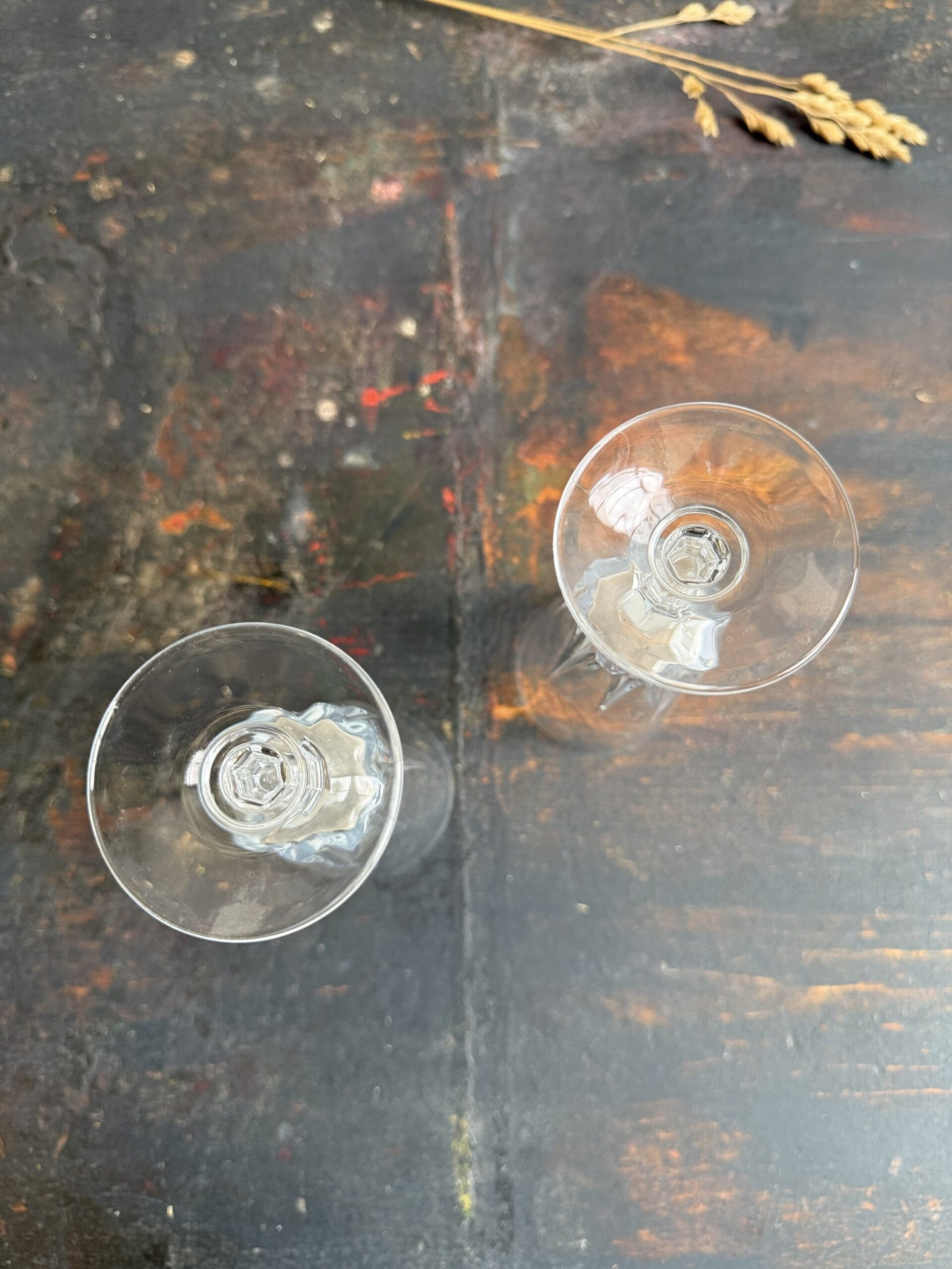 2 flûtes à champagne en cristal