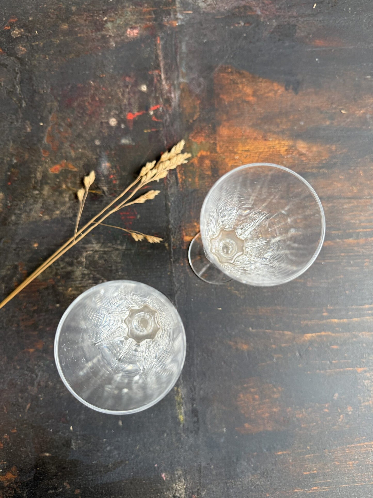 2 flûtes à champagne en cristal