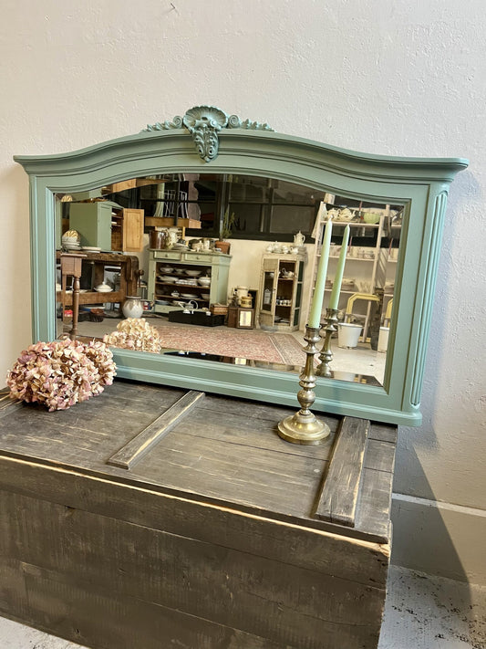 Miroir vert de gris biseauté