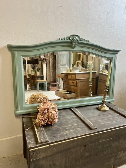 Miroir vert de gris biseauté