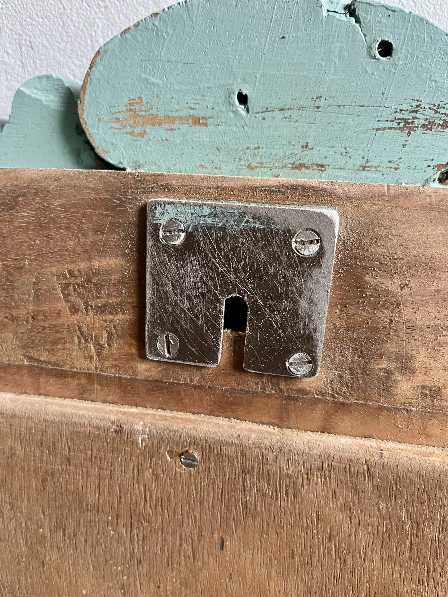 Miroir vert de gris biseauté