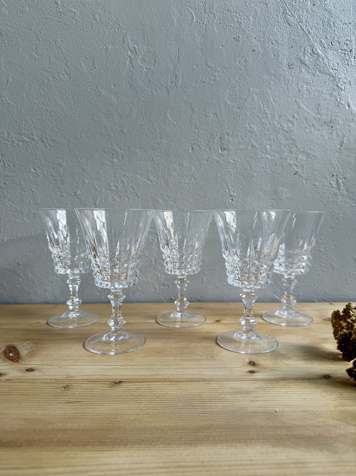 Lot de 5 verres modèle Tuileries de Cristal d’Arques