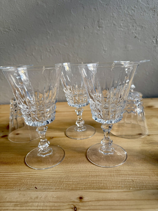 Lot de 5 verres modèle Tuileries de Cristal d’Arques