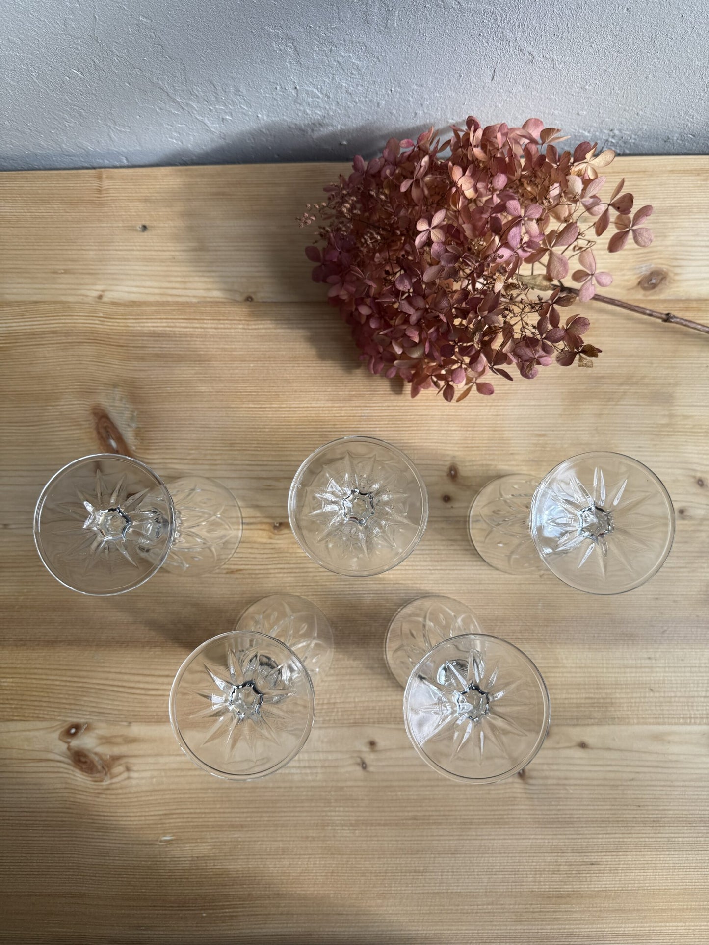 Lot de 6 flûtes taillées