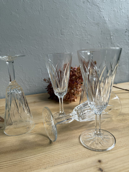 Lot de 6 flûtes taillées