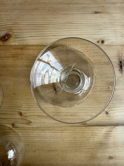 Lot de 5 coupes gravées en cristal