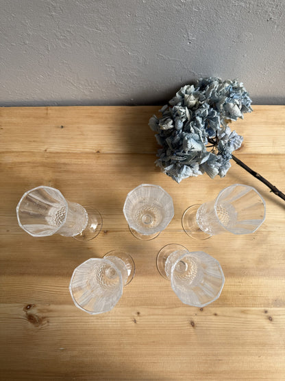 ￼ Lot de 5 flûtes modèle Longchamp de Cristal d’Arques