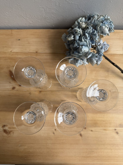 ￼ Lot de 5 flûtes modèle Longchamp de Cristal d’Arques