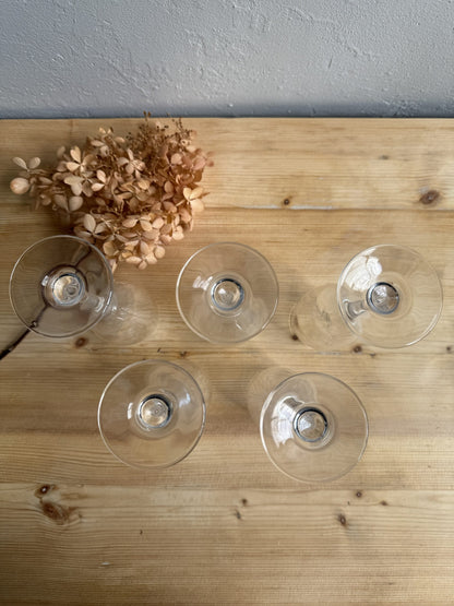 Lot de 5 flûtes en verre