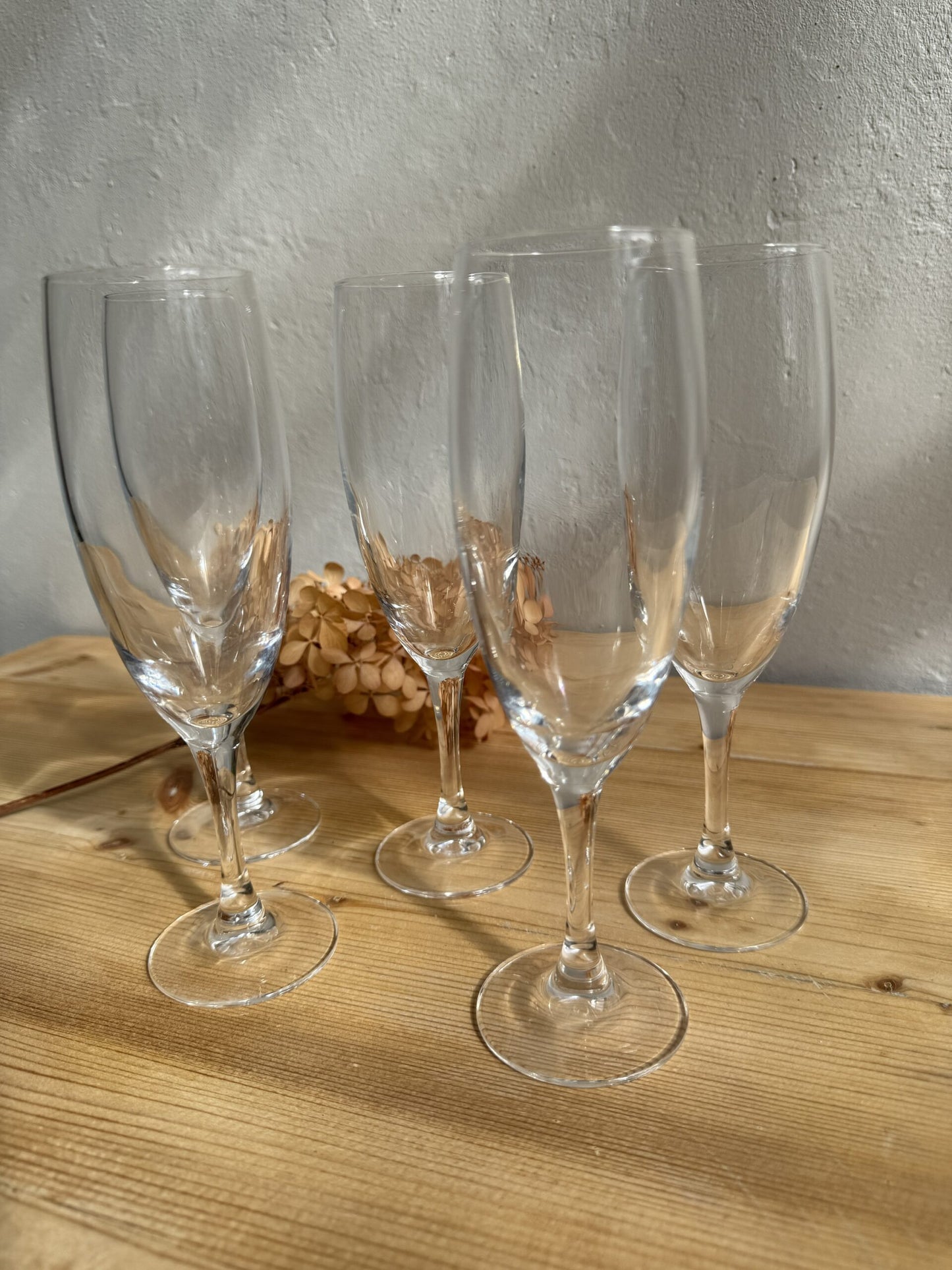 Lot de 5 flûtes en verre