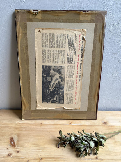 Gravure alsacienne sous cadre