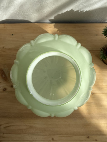 Abat-jour en opaline vert d’eau