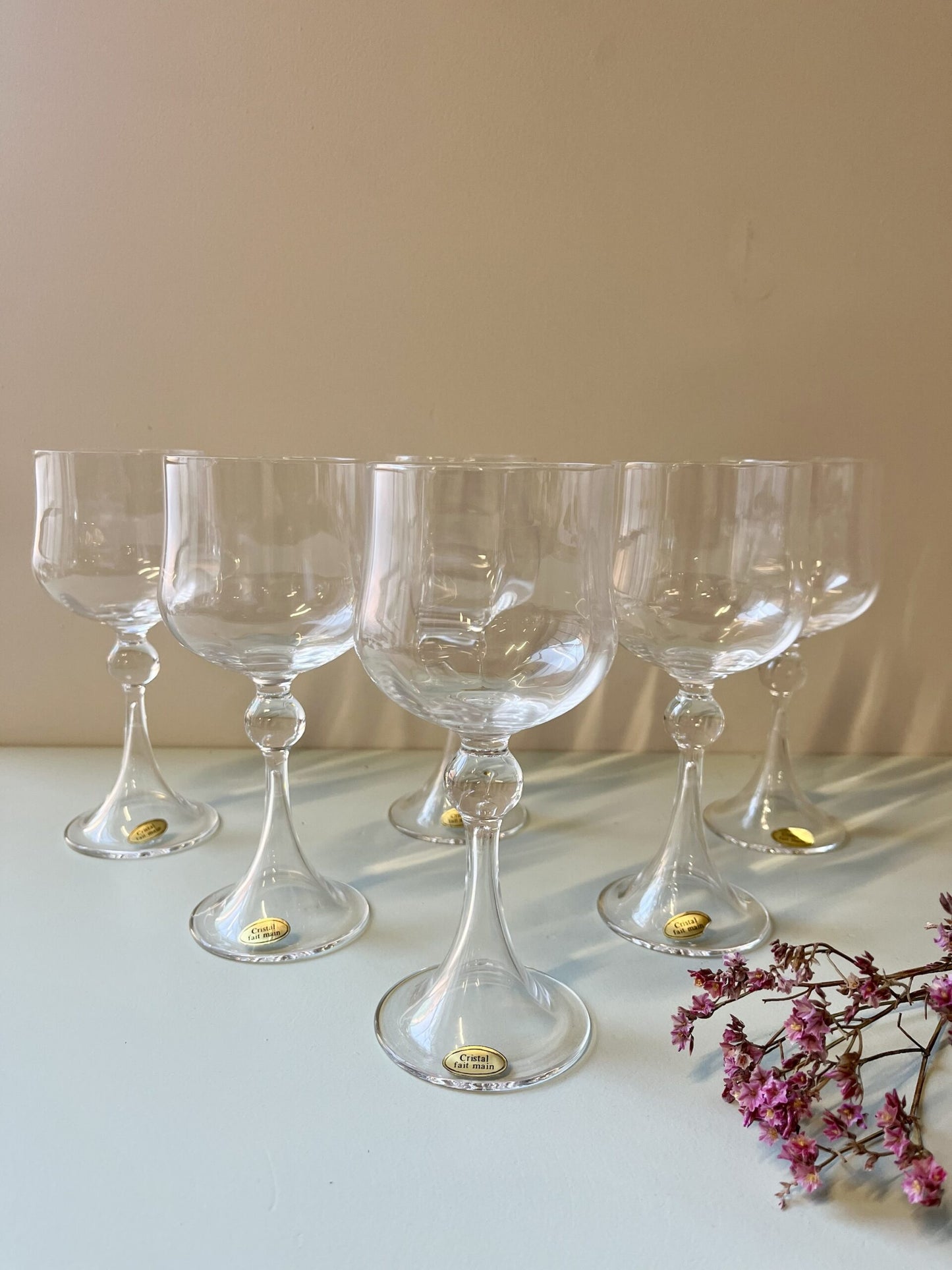 Verres en cristal fait main/ 6