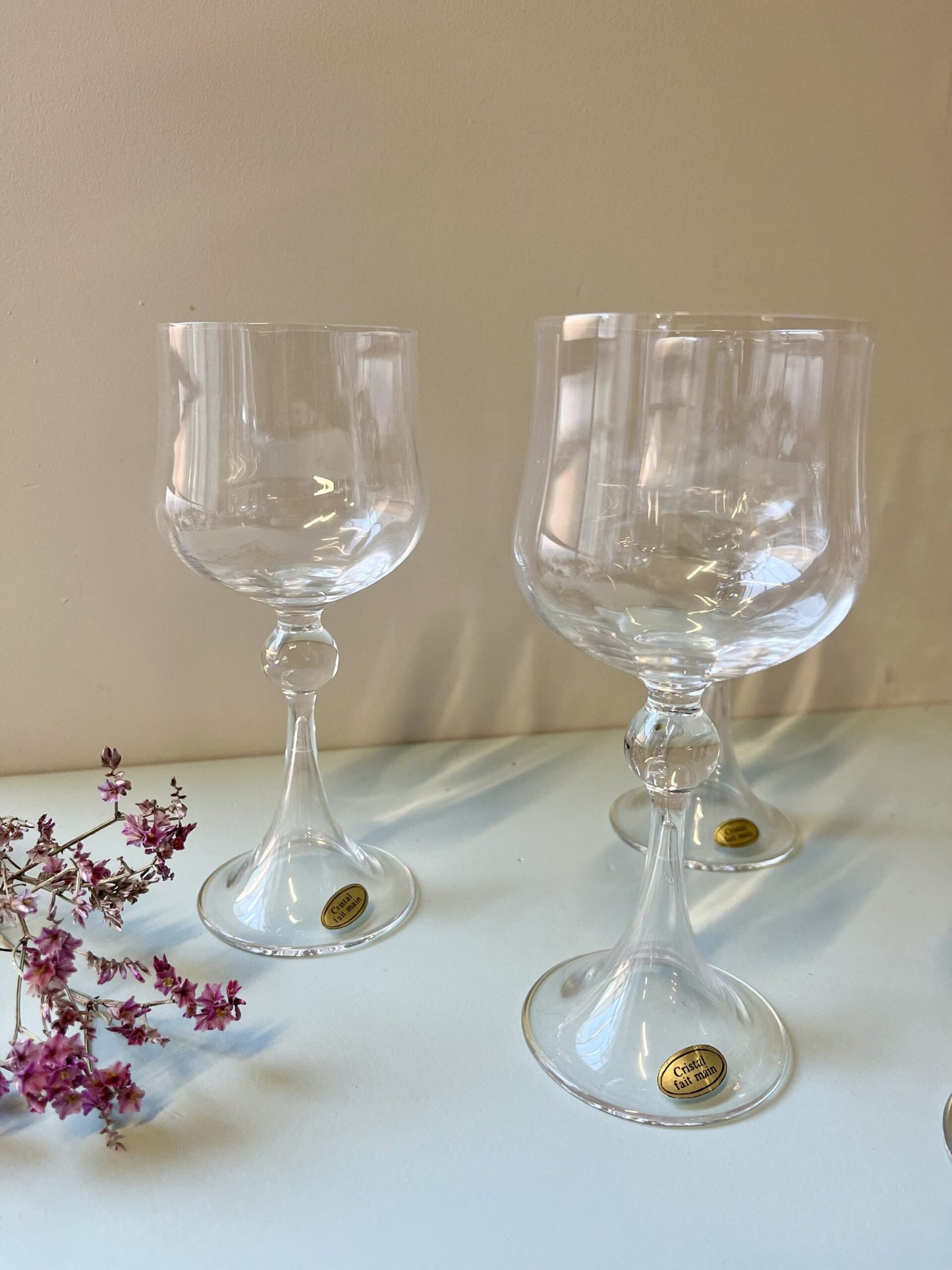 Verres en cristal fait main/ 6