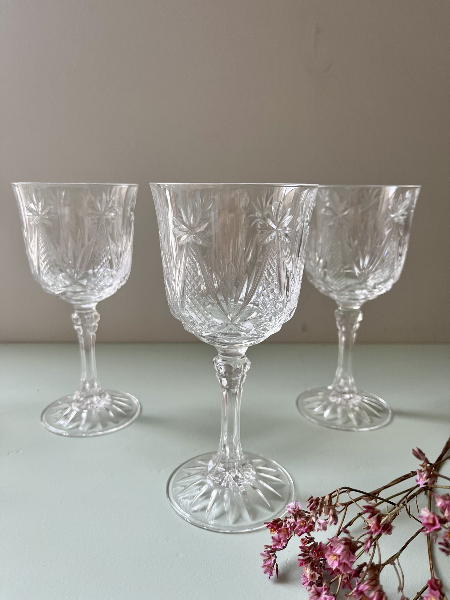 Verres à vin en cristal/ lot de 5