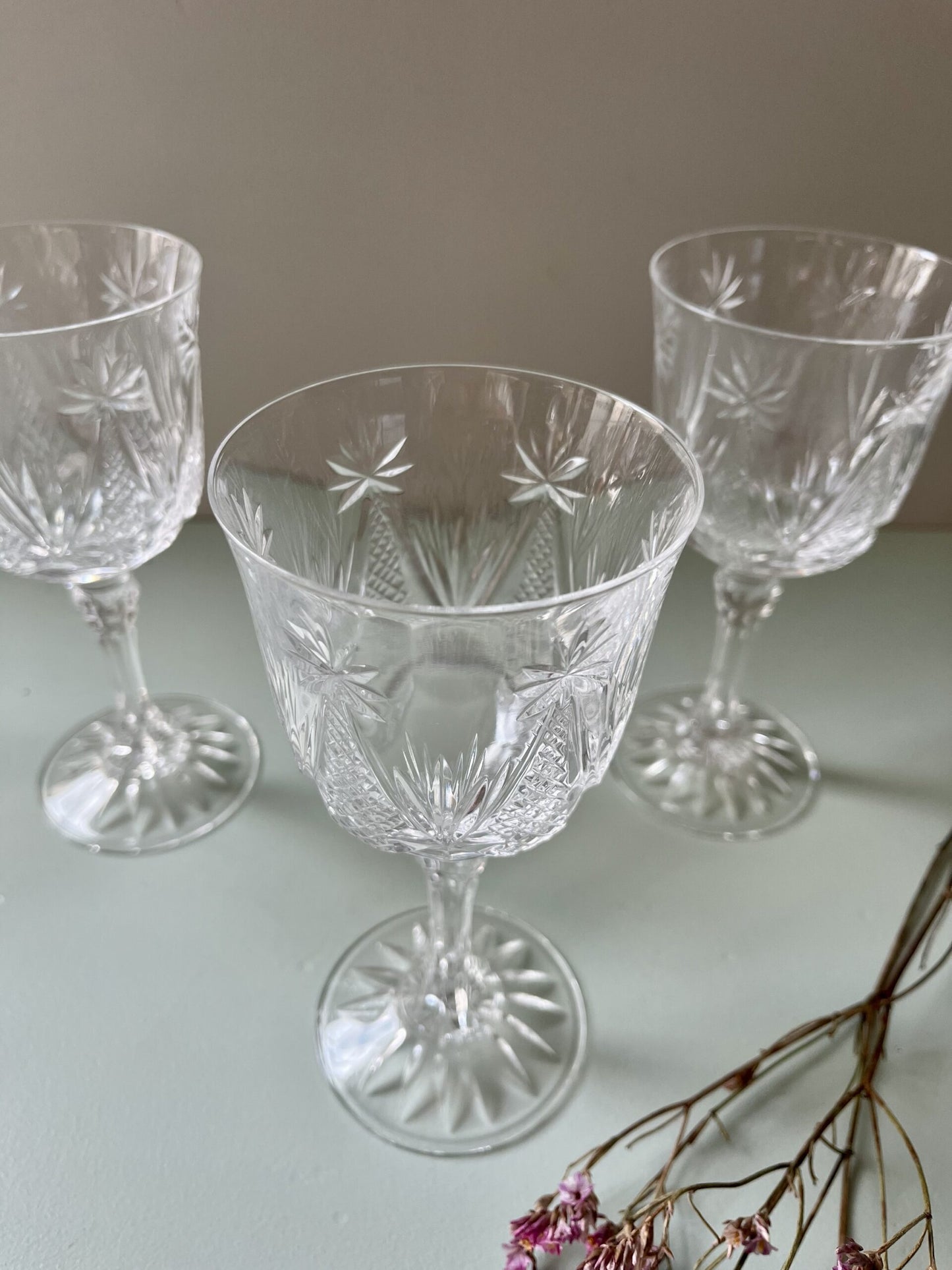 Verres à vin en cristal/ lot de 5