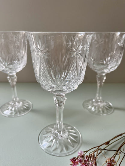 Verres à vin en cristal/ lot de 5