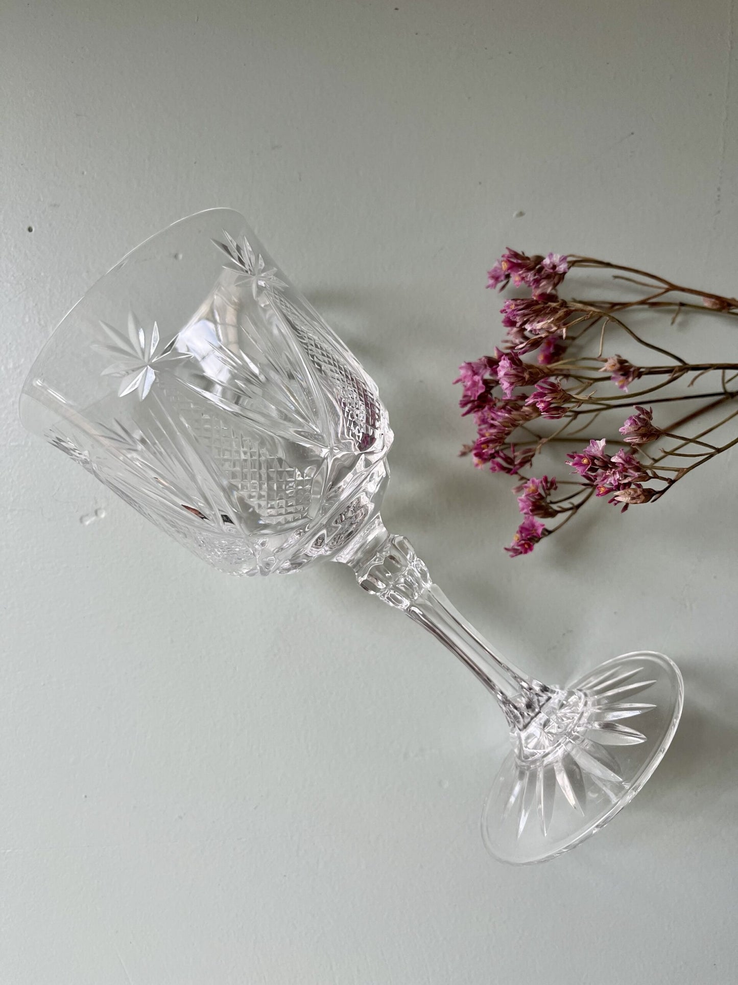 Verres à vin en cristal/ lot de 5