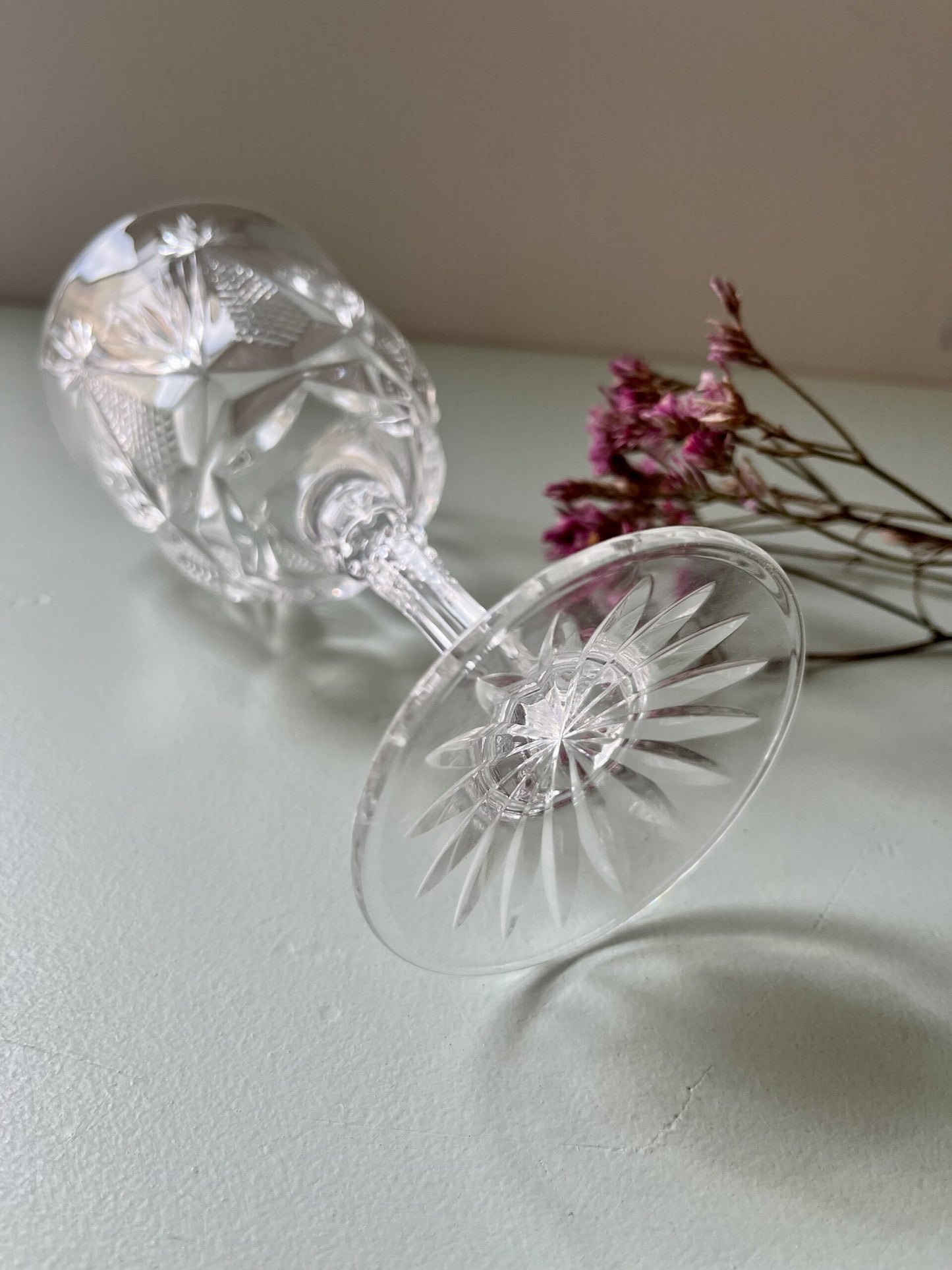 Verres à vin en cristal/ lot de 5